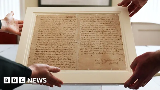 Mary Queen of Scots' last letter displayed for the first time in decades