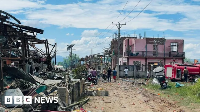 Explosion kills dozens in rebel-held village in Myanmar