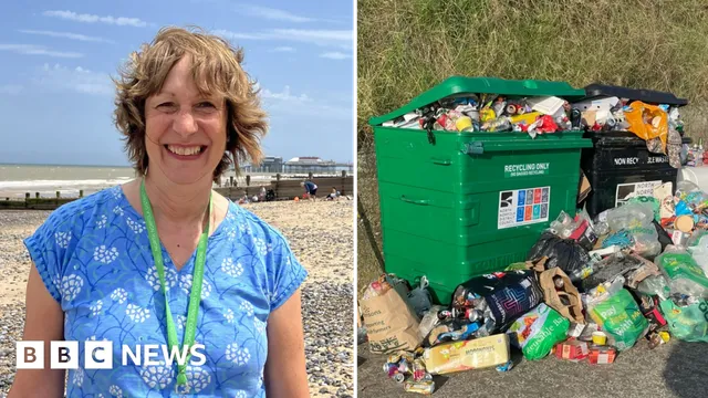 Visitors leave Cromer beach littered with trash despite warnings
