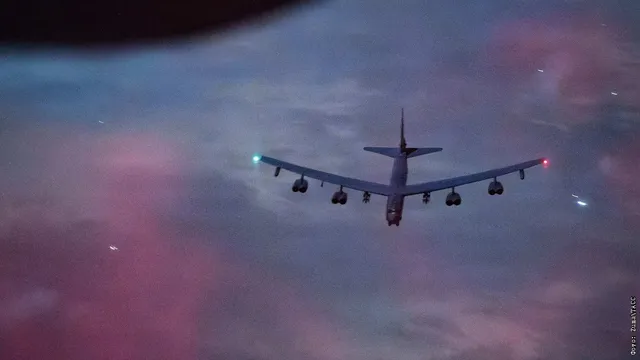 US Air Force B-52H bomber flies from North Dakota to Norwegian Sea during nuclear readiness exercise
