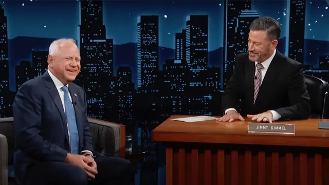Kimmel and Walz Share Laughs After Interview Gaffe