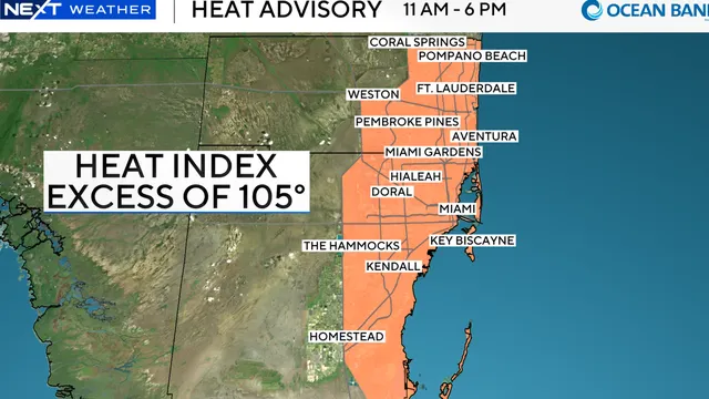Heat advisory issued as tropics heat up in South Florida