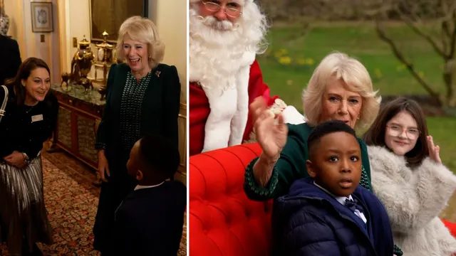 Queen Camilla hosts festive Christmas lunch for ill children