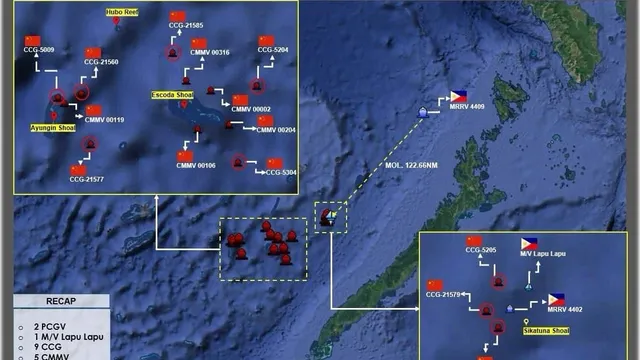 Philippines reports significant increase in Chinese military presence in disputed South China Sea waters