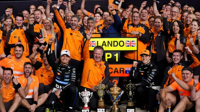 Lando Norris claims victory after Oscar Piastri's costly penalty