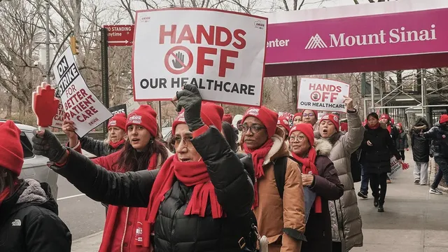 Nurses walk off the job in record-setting strike