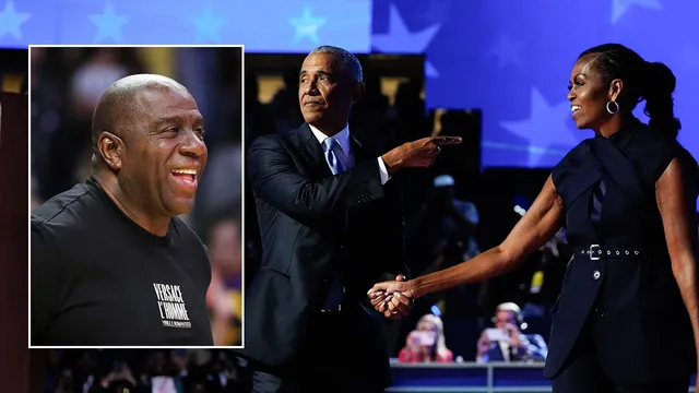 Magic Johnson Praises Obama Speeches at DNC, Sparks Debate on Historical Significance