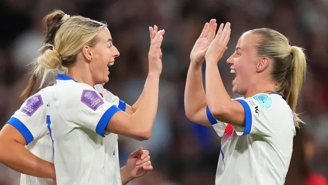 Aggie Beever-Jones scores hat-trick in England's 6-0 victory over Portugal