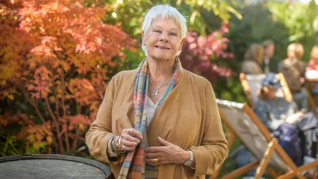 Judi Dench laughs as her parrot calls her a slut