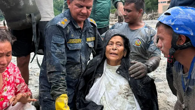 Elderly woman found alive after family mourns her presumed death in Nepal floods