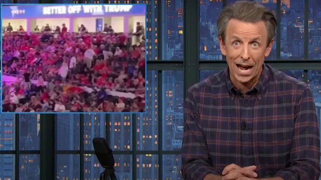 Seth Meyers highlights Trump fact-checked by supporters during live show