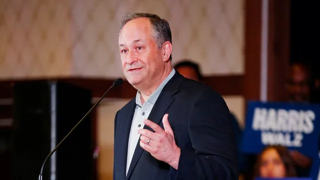 Doug Emhoff criticizes Trump for antisemitic remarks