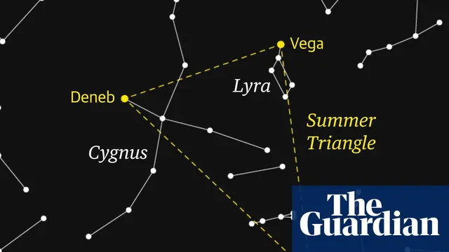Vega lights the way to the tiny constellation of Lyra