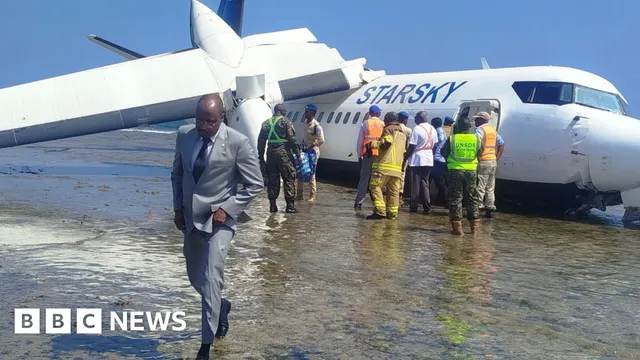 Pilot saves 55 lives after emergency landing of Somali passenger plane on beach