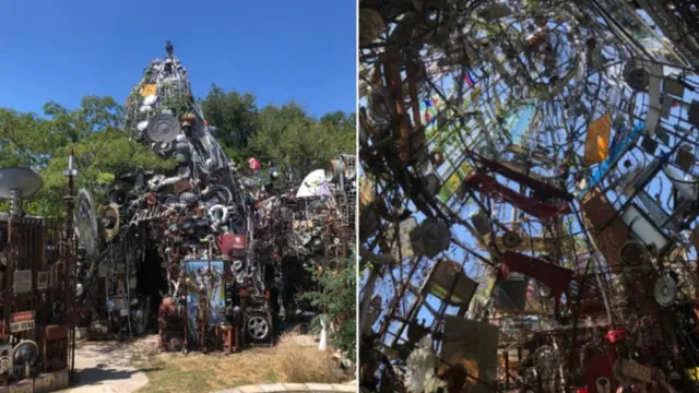 Vince Hannemann's 40-year Cathedral of Junk in Austin, Texas, opens to visitors and donations