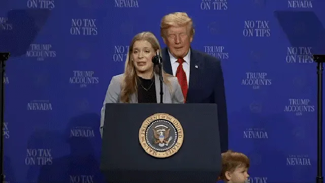 Trump jokes about toddler avoiding Biden's stage fall