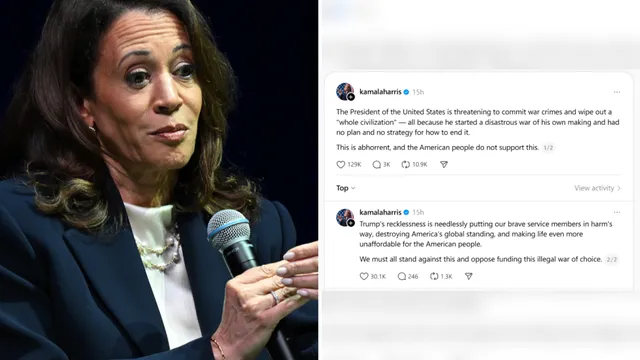 Kamala Harris condemns Trump's reckless leadership