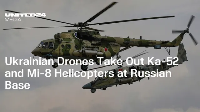 Ukrainian drones strike Russian helicopters deep in Oryol region