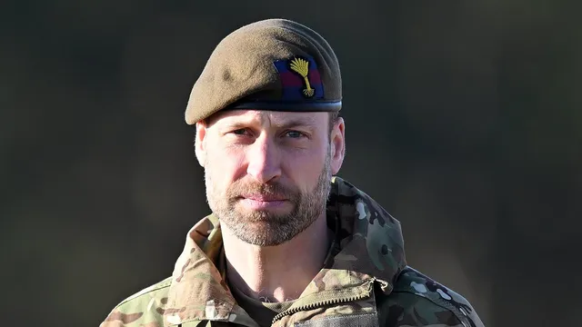 Prince William joins Welsh Guards for practice drills on Salisbury Plain