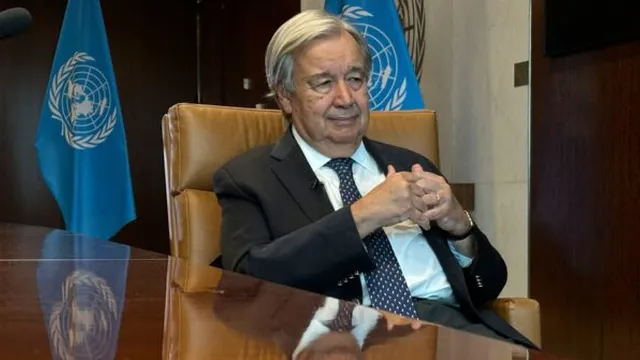 UN Secretary-General António Guterres says world is deeply divided and Security Council paralyzed on conflicts