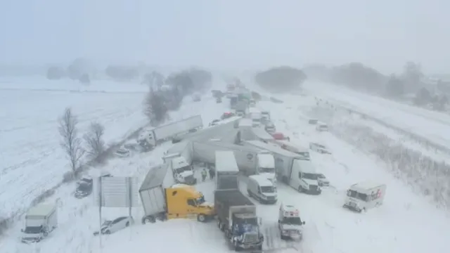 Nine injured in massive I-196 pileup due to snowy conditions