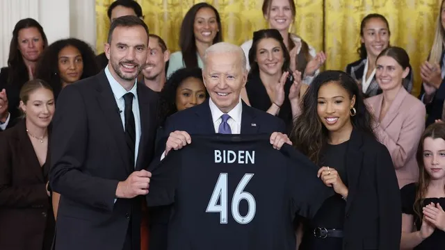 Gotham FC visits White House with President Biden, a historic first for NWSL