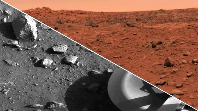 NASA's Viking 1 lands on Mars and reveals its surface for the first time