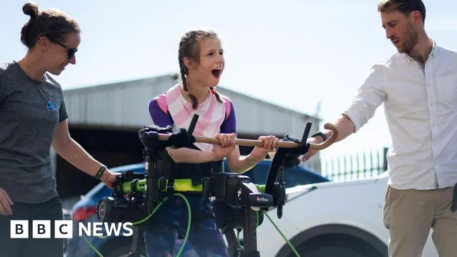 Teen with cerebral palsy walks 812 steps thanks to robotic exoskeleton