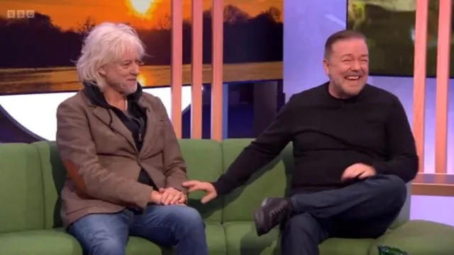 Ricky Gervais mocks Bob Geldof's looks on The One Show
