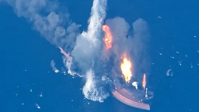 Oman rescues 25 sailors from burning tanker as Iran halts three oil tankers in Strait of Hormuz
