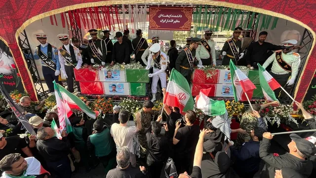Iran conducts state funeral for military leaders killed in Israeli strikes
