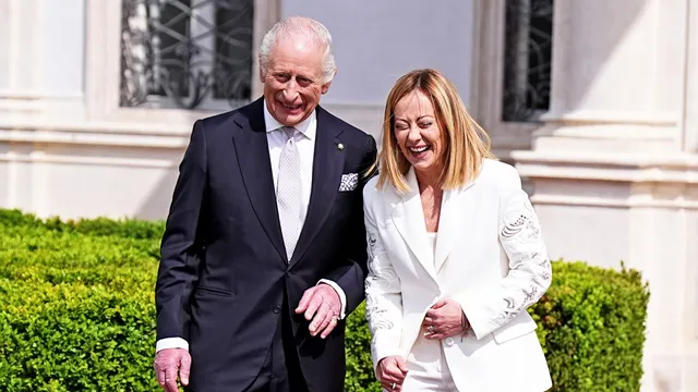 King Charles meets Italian prime minister Giorgia Meloni in historic visit