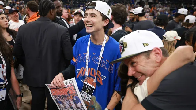 Timothée Chalamet celebrates Knicks' long-awaited championship win