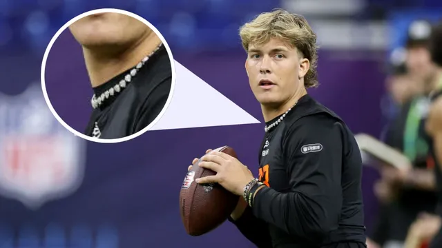 Jaxson Dart finds luck in sister's necklace during Giants debut