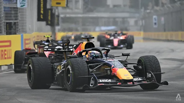 Max Verstappen wins Singapore Grand Prix sprint race after rain delay and crashes