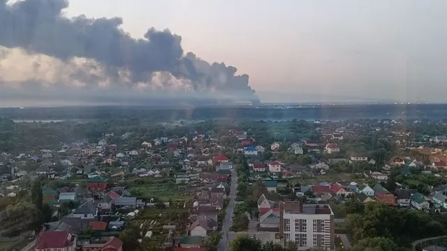 Fires erupt in Lipetsk following reported drone attack