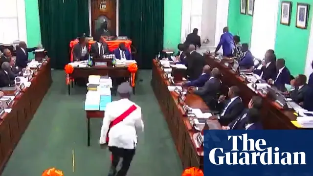 MP sparks outrage by throwing ceremonial mace out of Bahamas Parliament window