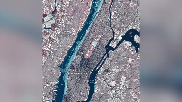 NASA reveals stunning satellite images of ice coverage in New York waterways