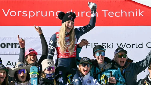 Lindsey Vonn takes silver in dramatic World Cup downhill showdown