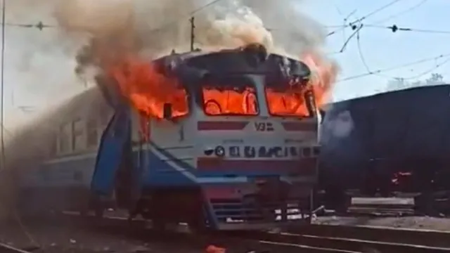 Russian drone strikes passenger train in Odesa Oblast