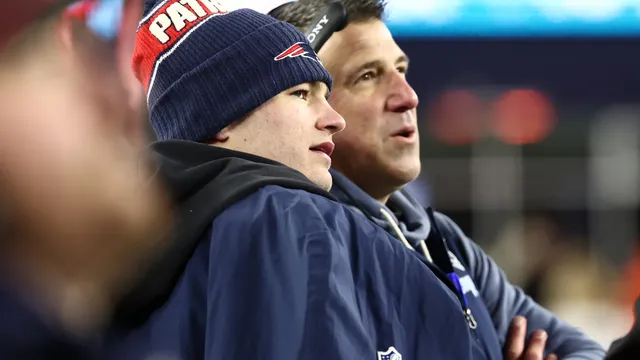 Drake Maye stands with Mike Vrabel during off-field turmoil