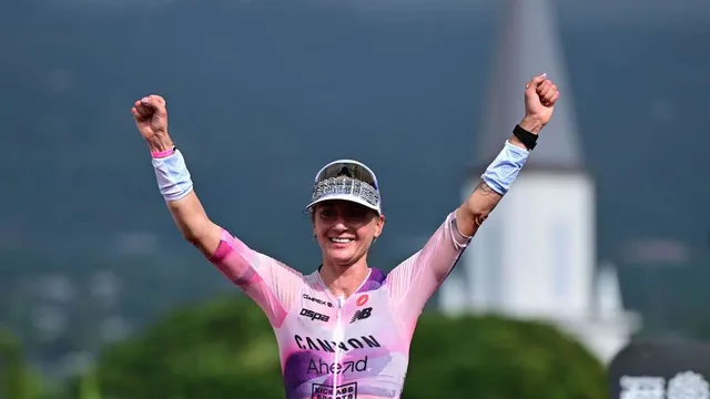 German triathlete Laura Philipp finishes second at Ironman World Championship in Hawaii and wins Pro Series title