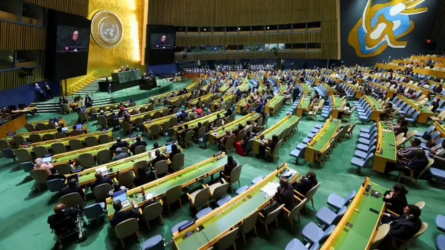 Eighty countries at UN demand reopening of Strait of Hormuz and condemn Iran and Houthi attacks