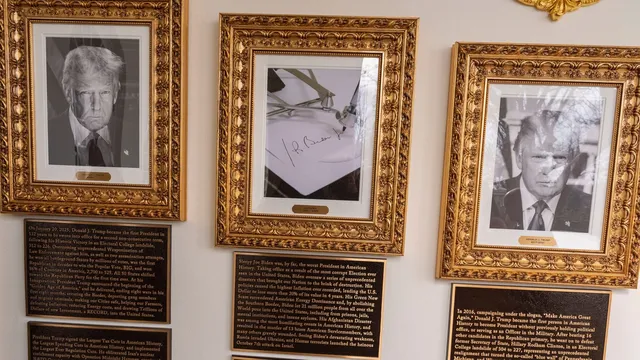 Trump's new plaques attack Biden and past presidents