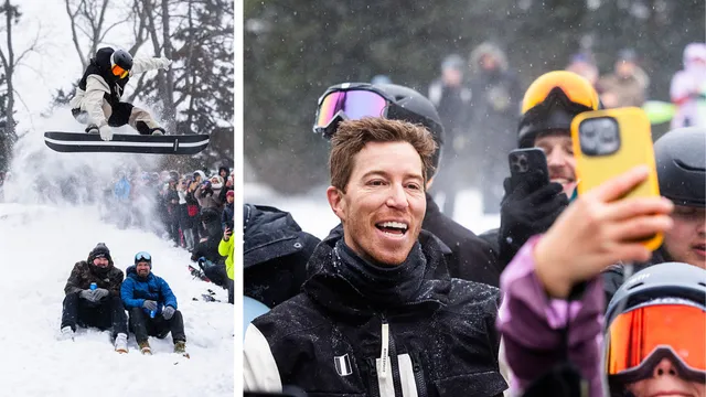 Shaun White jumps over comedian Shane Gillis in Central Park snowstorm