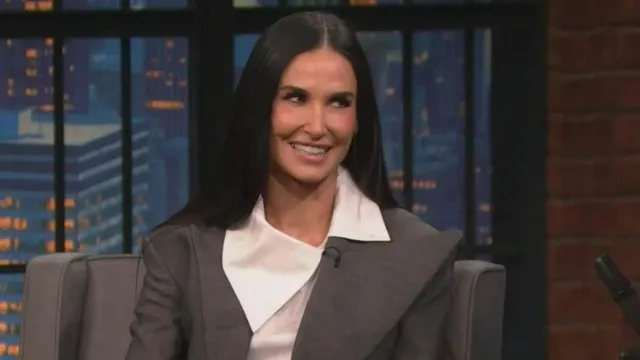 Demi Moore shares grandmother skills on Late Night with Seth Meyers