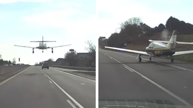 Plane makes emergency landing on Pennsylvania interstate amid engine troubles