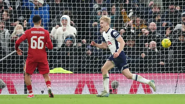 Bergvall gives Spurs League Cup semi-final lead over Liverpool