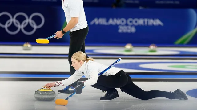 Canada stuns Italy in mixed doubles curling upset at Winter Olympics