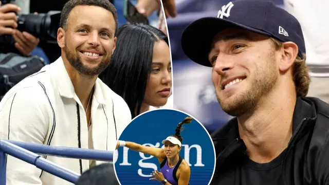Jessica Pegula’s husband shares laughs with Steph Curry at US Open
